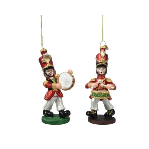 MUSICISTI NATALIZI VETRO H.13.2 2 ASSORTITI